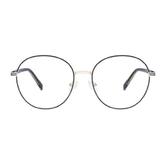 Round Black/Gold Eyeglasses