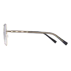 Round Black/Gold Eyeglasses
