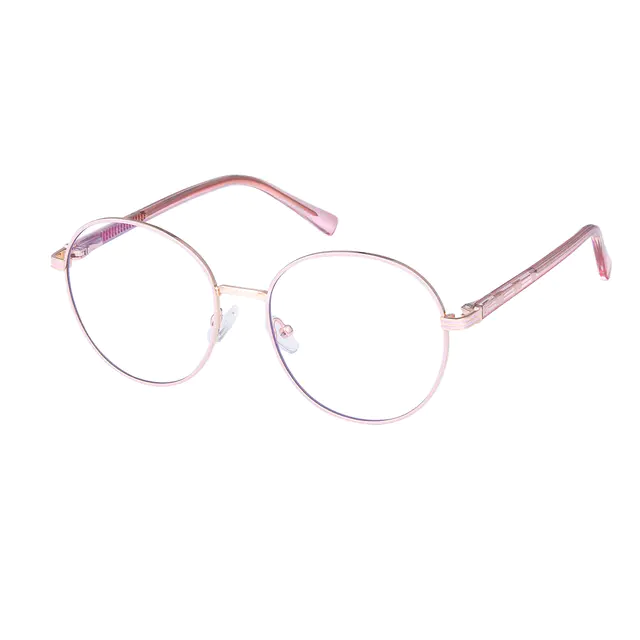 Round Rose Gold Eyeglasses