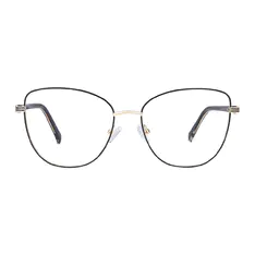 Square Black/Gold Eyeglasses