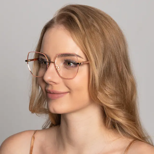 Square Pink Eyeglasses