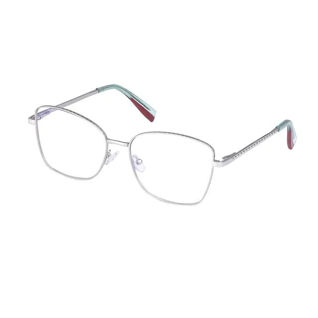 Square Silver Eyeglasses