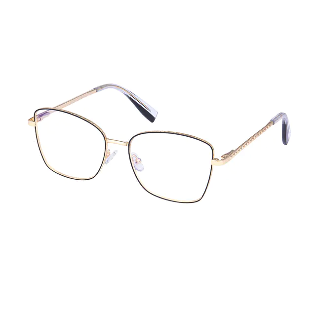 Square Black/Gold Eyeglasses