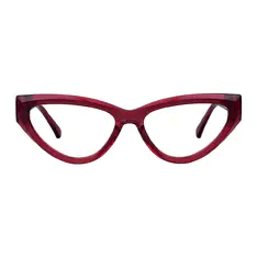 Cat-eye Transparent Red Eyeglasses