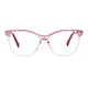 Square Transparent Pink Eyeglasses