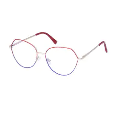 Geometric Red/Blue Eyeglasses