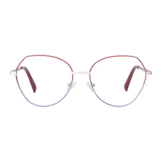 Geometric Red/Blue Eyeglasses