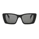 Square Matte Black Sunglasses