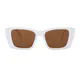 Square White Sunglasses