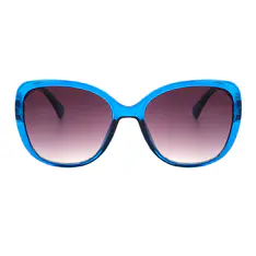 Oval Transparent Blue Sunglasses