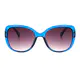 Oval Transparent Blue Sunglasses