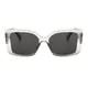 Square Matte Gray Sunglasses