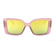 Square Transparent Pink Sunglasses