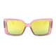 Square Transparent Pink Sunglasses