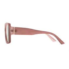 Square Transparent Pink Sunglasses