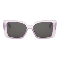 Square Transparent Purple Sunglasses