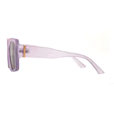Square Transparent Purple Sunglasses
