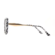 Square Striped Sunglasses
