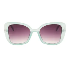 Square Transparent Blue Sunglasses