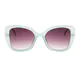 Square Transparent Blue Sunglasses