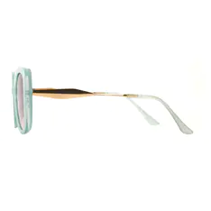 Square Transparent Blue Sunglasses
