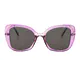 Square Transparent Purple Sunglasses
