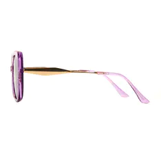 Square Transparent Purple Sunglasses
