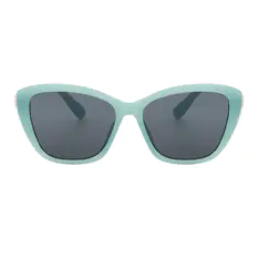 Cat-eye Transparent Green Sunglasses