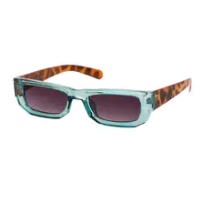 Rectangle Transparent Blue Sunglasses