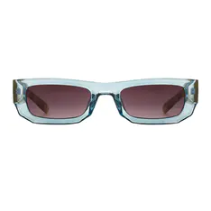 Rectangle Transparent Blue Sunglasses