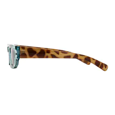 Rectangle Transparent Blue Sunglasses