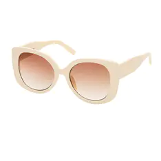 Round Cream Sunglasses