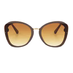 Geometric Brown Sunglasses