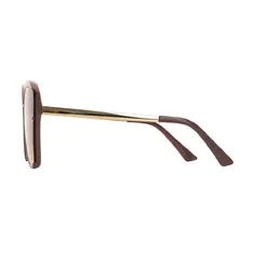 Geometric Brown Sunglasses
