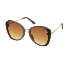 Geometric Brown Sunglasses