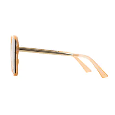 Geometric Transparent Orange Sunglasses