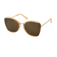 Geometric Transparent Orange Sunglasses