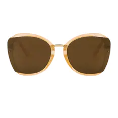 Geometric Transparent Orange Sunglasses