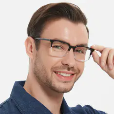Rectangle Black/Clear Eyeglasses