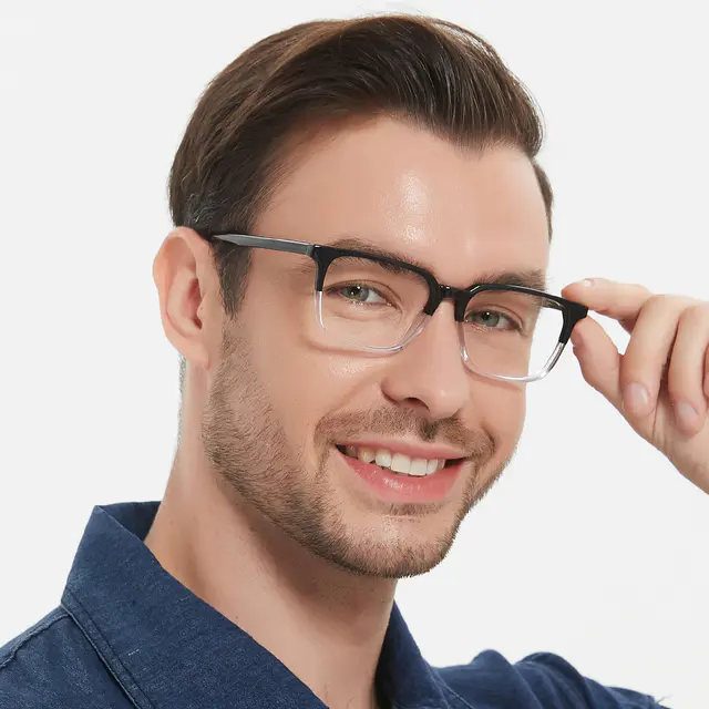 Rectangle Black/Clear Eyeglasses