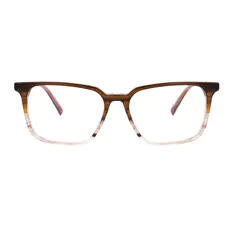 Rectangle Brown/Clear Eyeglasses