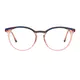 Round Transparent Amber/Blue Eyeglasses
