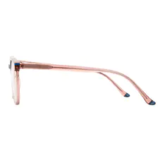 Round Transparent Amber/Blue Eyeglasses
