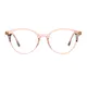 Round Transparent Amber Eyeglasses