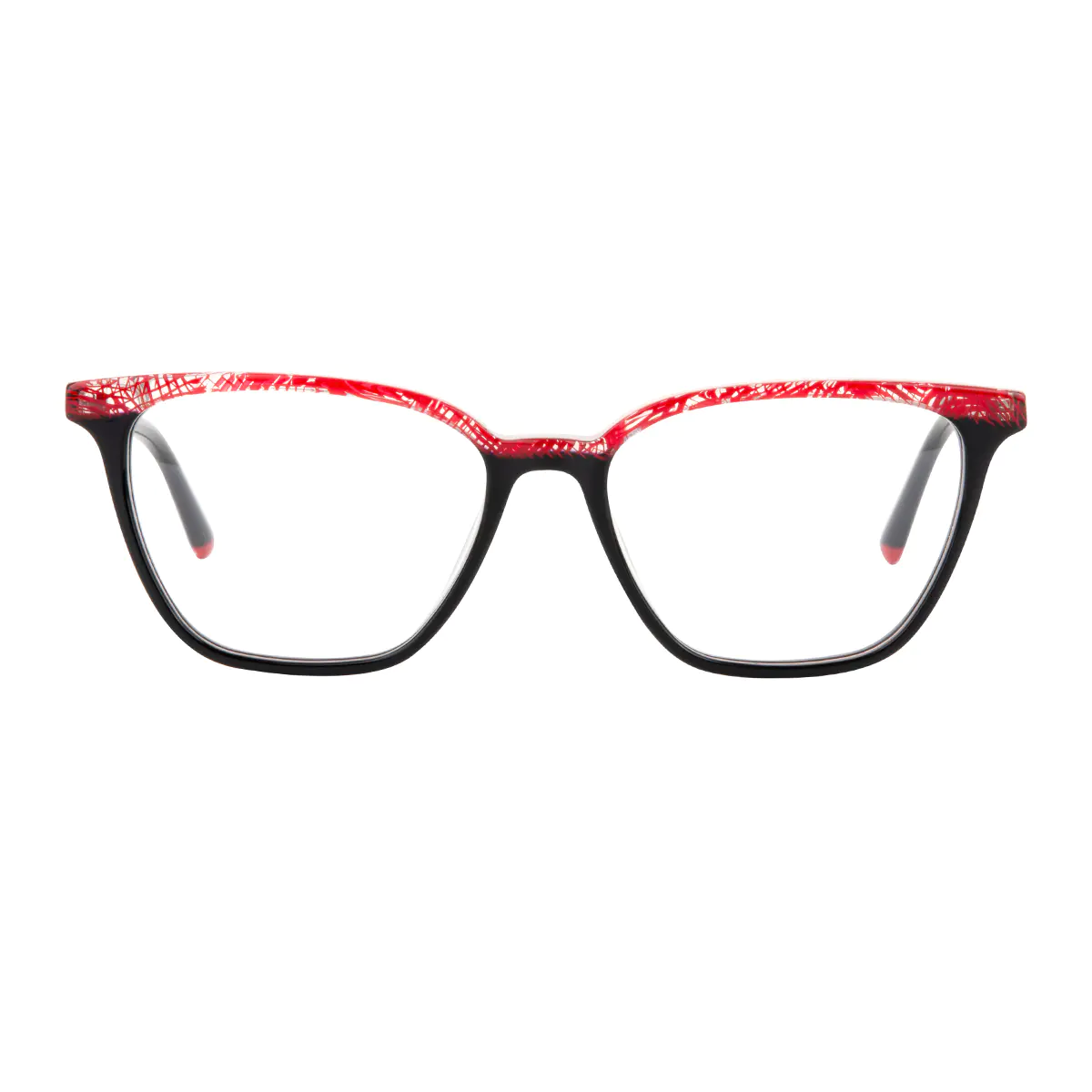 Rectangle Red/Black Eyeglasses