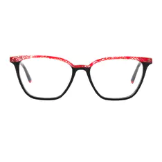 Rectangle Red/Black Eyeglasses