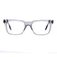 Rectangle Transparent Gray Eyeglasses