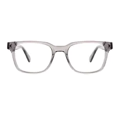 Rectangle Transparent Gray Eyeglasses