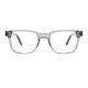 Rectangle Transparent Gray Eyeglasses