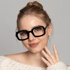 Rectangle Black Eyeglasses